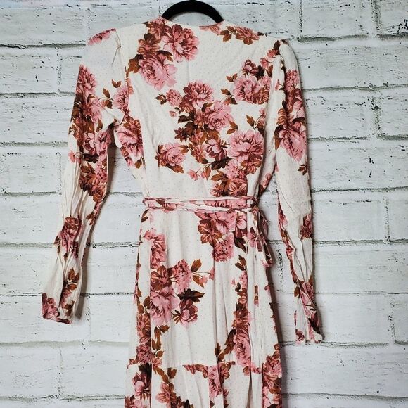 Rachel Parcell floral midi wrap dress lined XS - Picture 14 of 14
